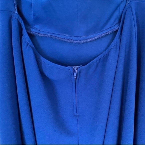 B DARLIN Dress V Neck High Low Lace Cutout Back Royal Blue Junior Size 15/16 - Picture 8 of 14